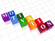 Motivation spelt with blocks.